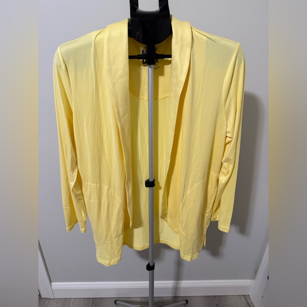 Muk Luks Soft Yellow Lounging Cardigan Sz Petite Medium